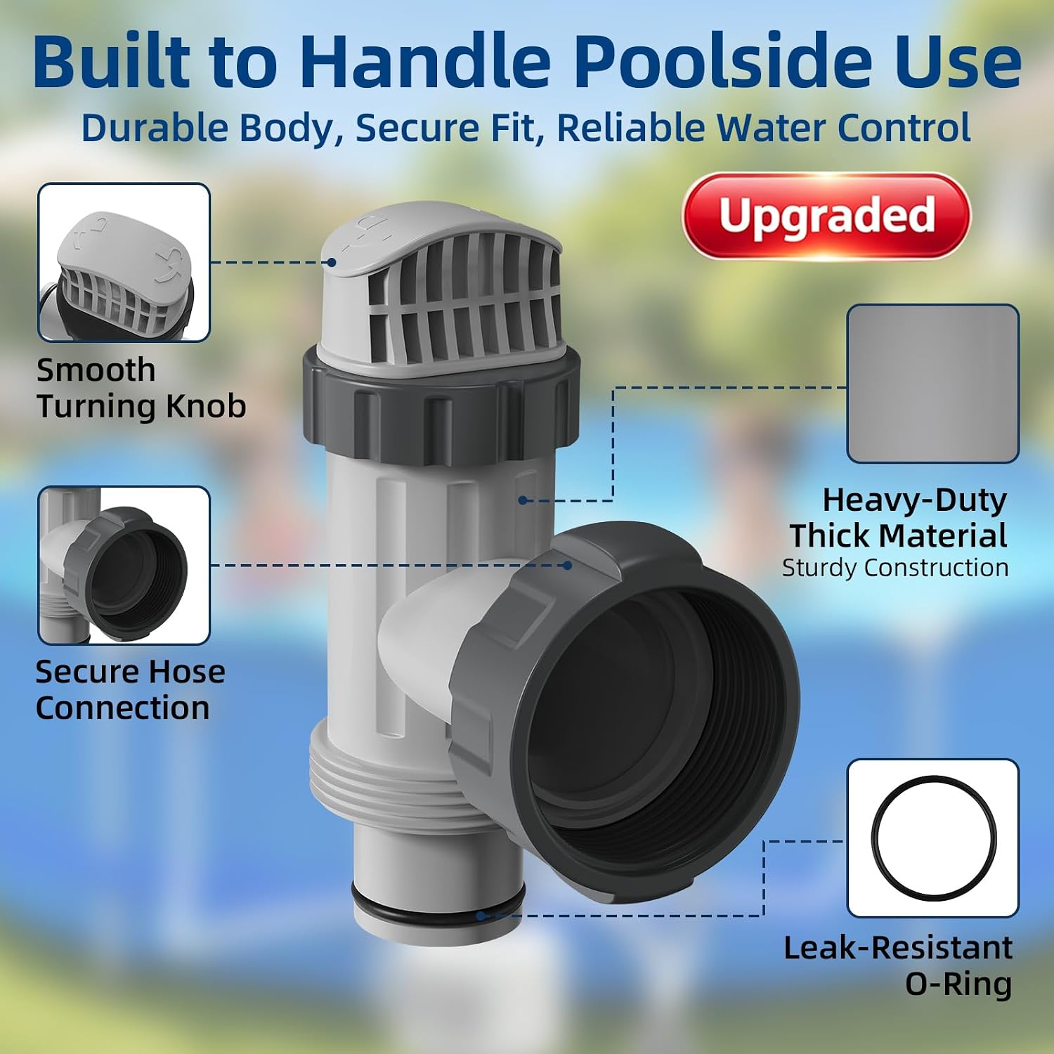 Detalle de Plunger Valve for Above-Ground Pools, 1.5-Inch Hoses