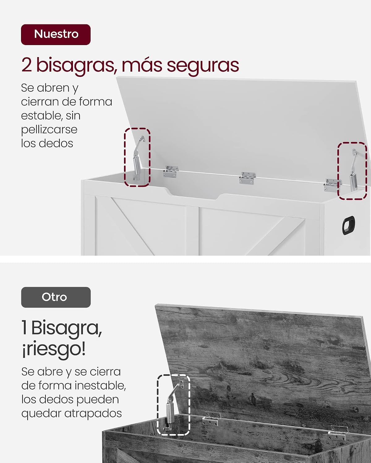 Thumbnail 5 de VASAGLE LSB060T14 banco almacenaje 40 x 100 cm