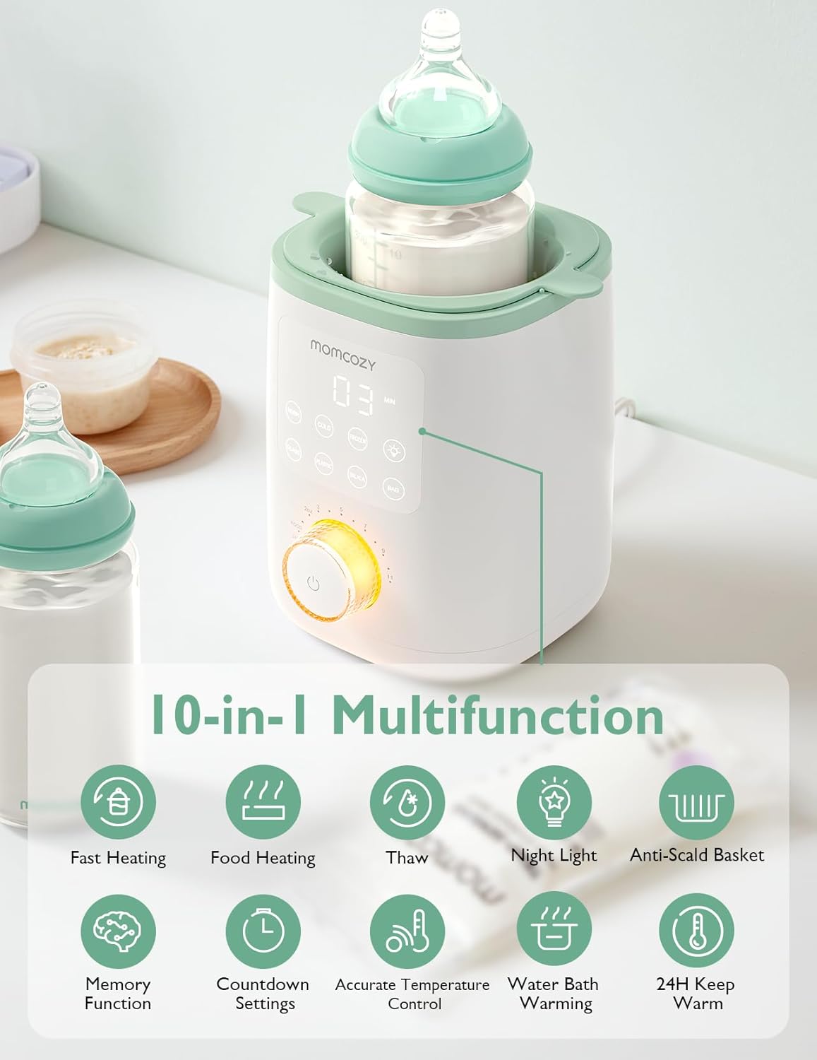 Detalle 2 de Momcozy Baby Bottle Warmer 120V