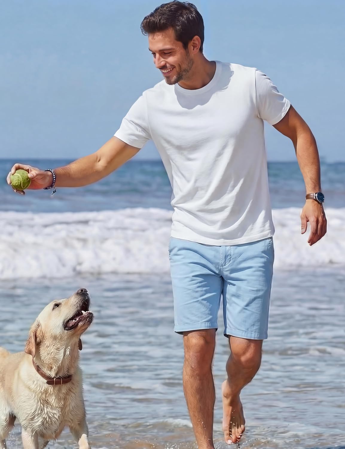 Thumbnail 3 de TACVASEN Herren Basic Baumwoll-T-Shirt kurzarm – softer Rundhals, Regular Fit