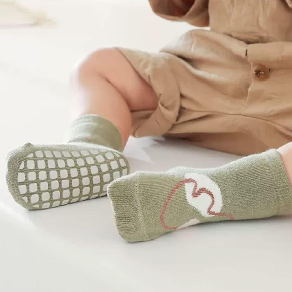 Thumbnail 4 de FedMois 5er Pack Baby/ Kleinkinder ABS rutschfeste Sneaker-Socken mit Tiermotiven aus Baumwolle