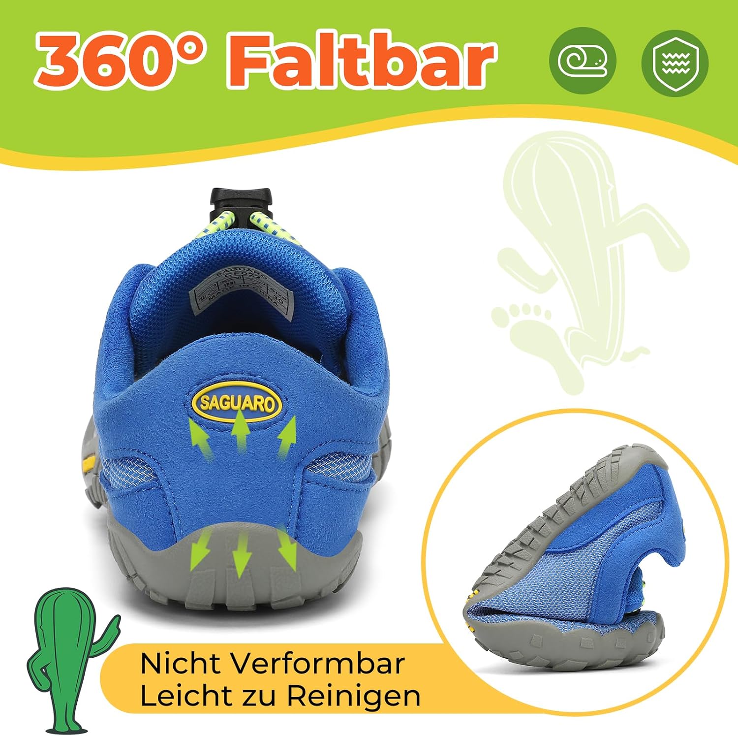 Detalle 2 de SAGUARO Barfußschuhe Kinder Schnell trocknend 24-36