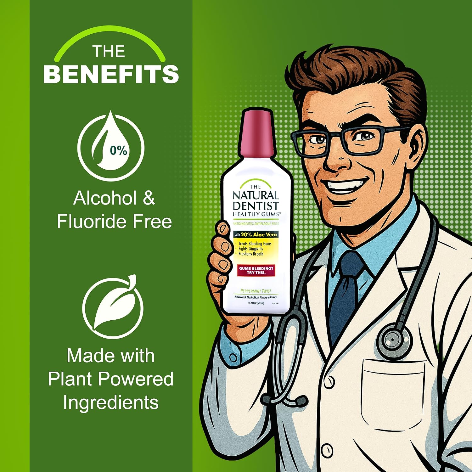 Detalle 2 de The Natural Dentist Healthy Gums Mouthwash 16.9 fl oz