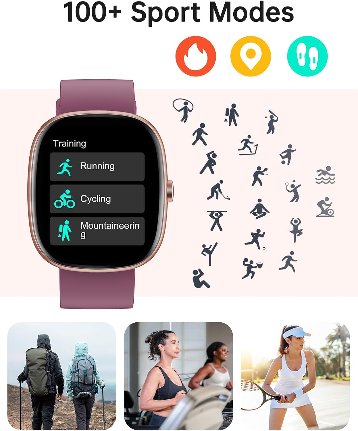Detalle de HUAKUA Smart Watch for Women — fitness tracker