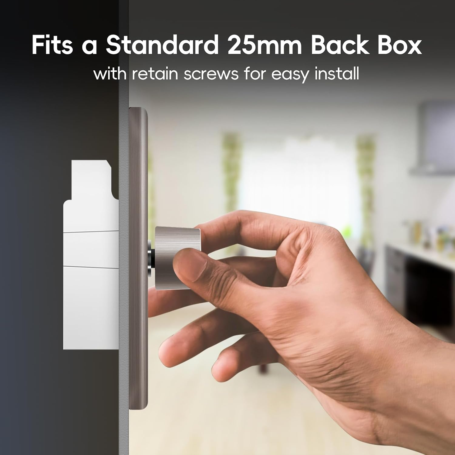 Detalle de Nottac Dimmer Light Switch with Trailing Edge Technology | 1 Gang 2 Way (Brushed Steel)