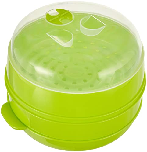 Detalle de InnovaGoods Cuiseur-Vapeur Double Codowave pour Micro-Ondes – Cuisson saine et rapide en 2 compartiments