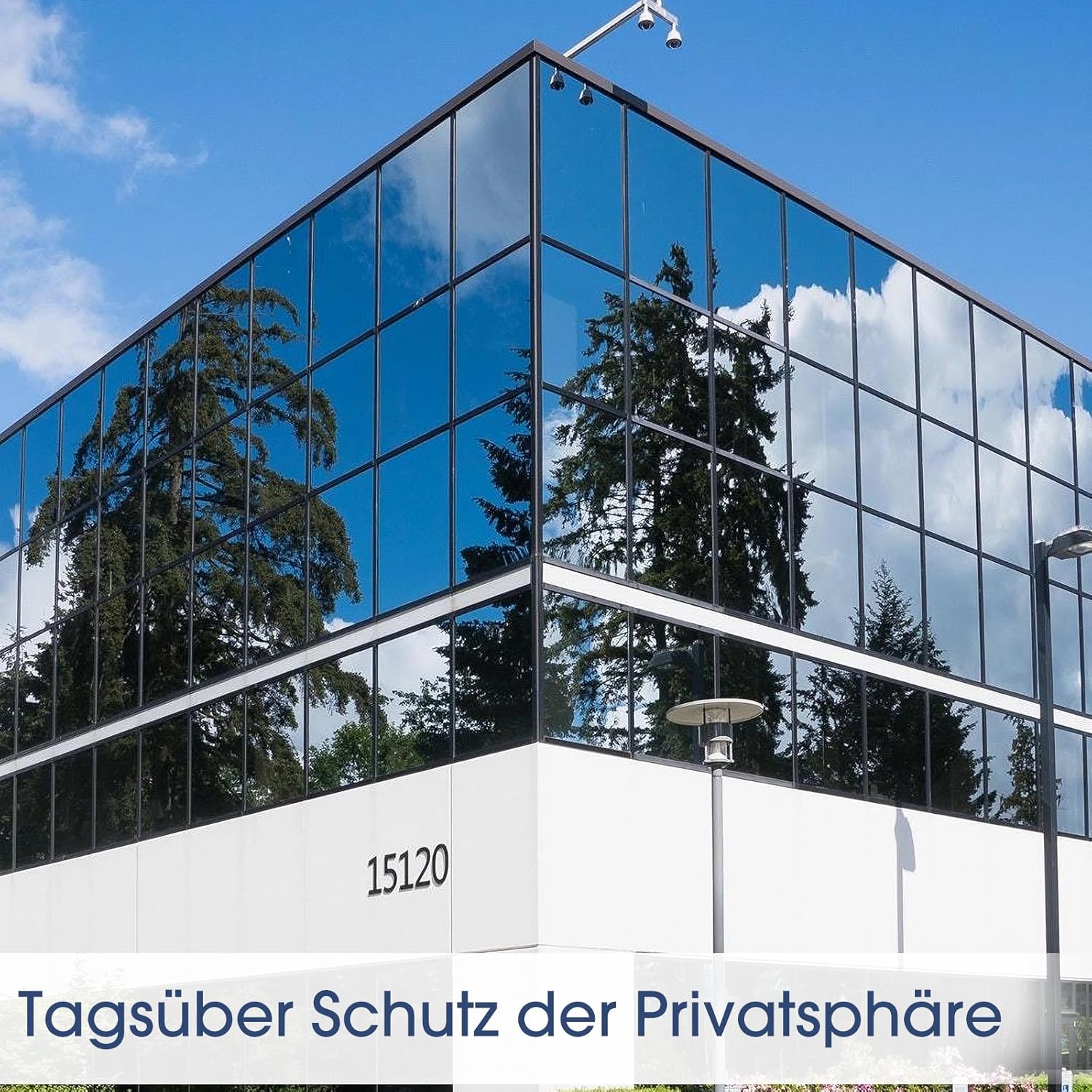 Detalle 2 de Lifetree Spiegelfolie für Fenster innen – selbsthaftende UV- & Hitzeschutz-Wärmeschutzfolie, Silber 60×200 cm