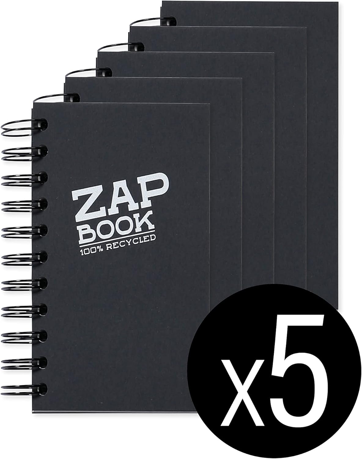 Thumbnail 4 de Clairefontaine 8355Cpack Zap Book – Carnets Spirituels et Croquis, 5x A5, 160 feuilles recyclées