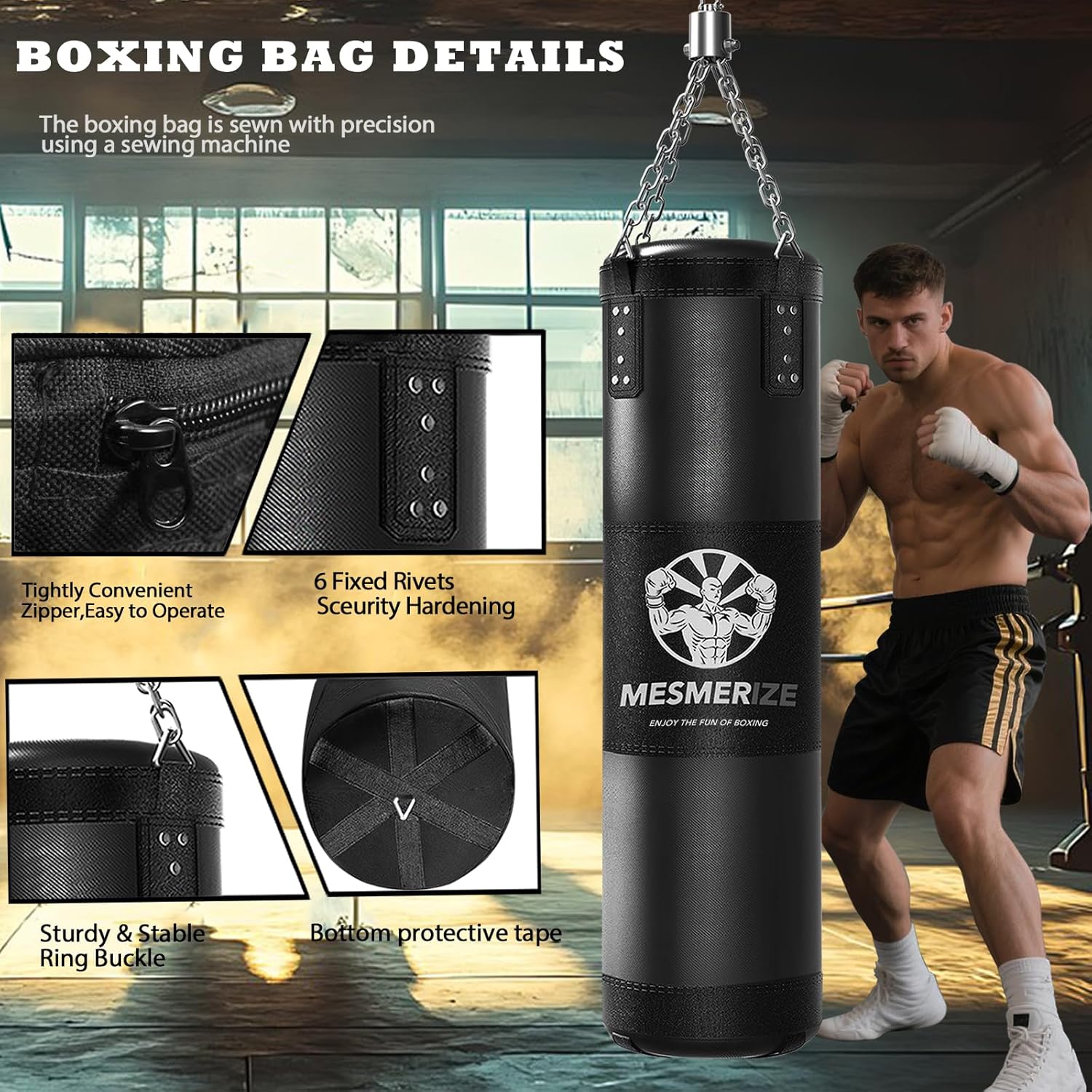 Thumbnail 2 de Mesmerize 4ft Punching Bag for Adults 🥊
