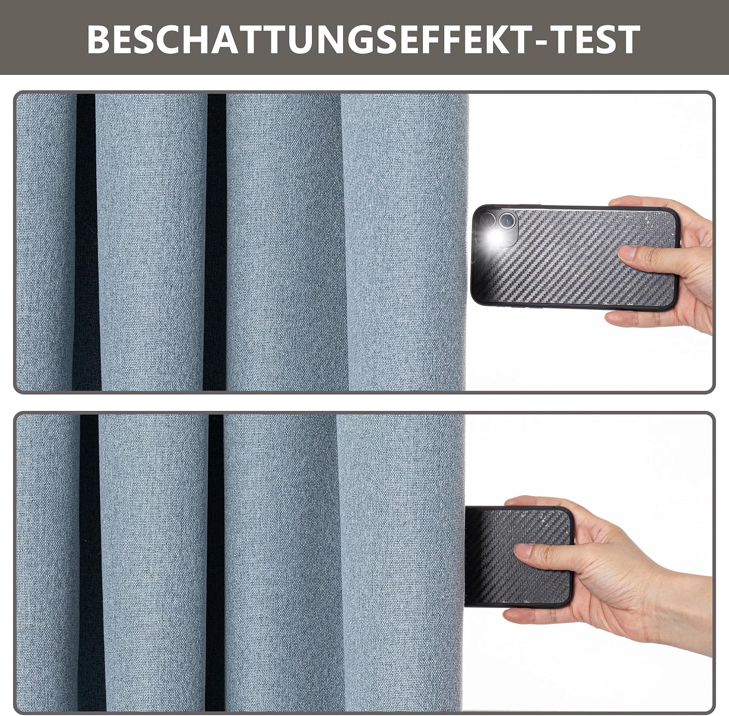 Detalle 2 de MYSKY HOME Blickdichter Vorhang 2er Set