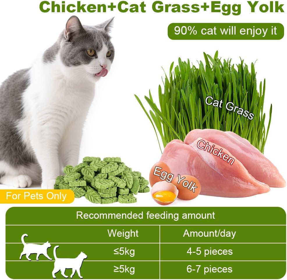 Detalle de OSDUE Katzengras-Snack (100 g) – Katzengras-Teething-Sticks mit Gefriergetrocknung