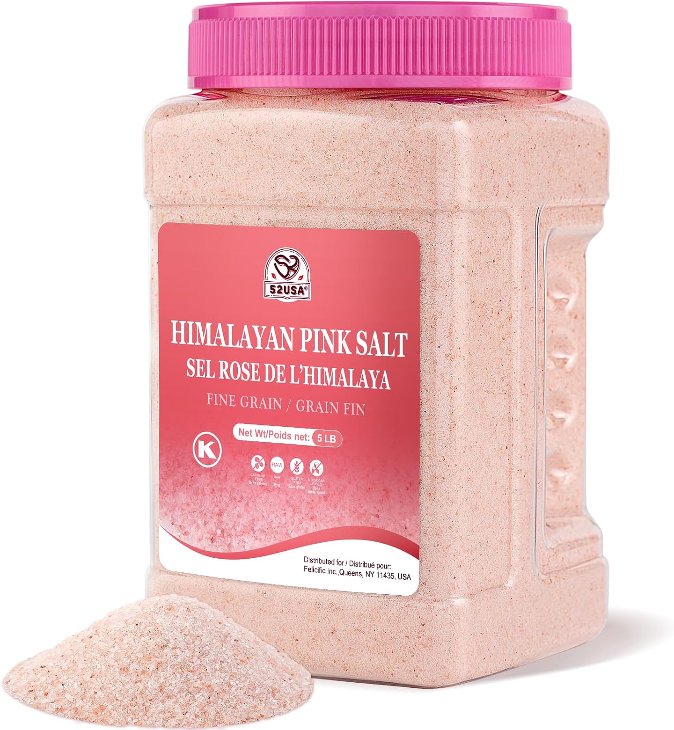 Detalle de 52USA Himalayan pink salt, 80 oz