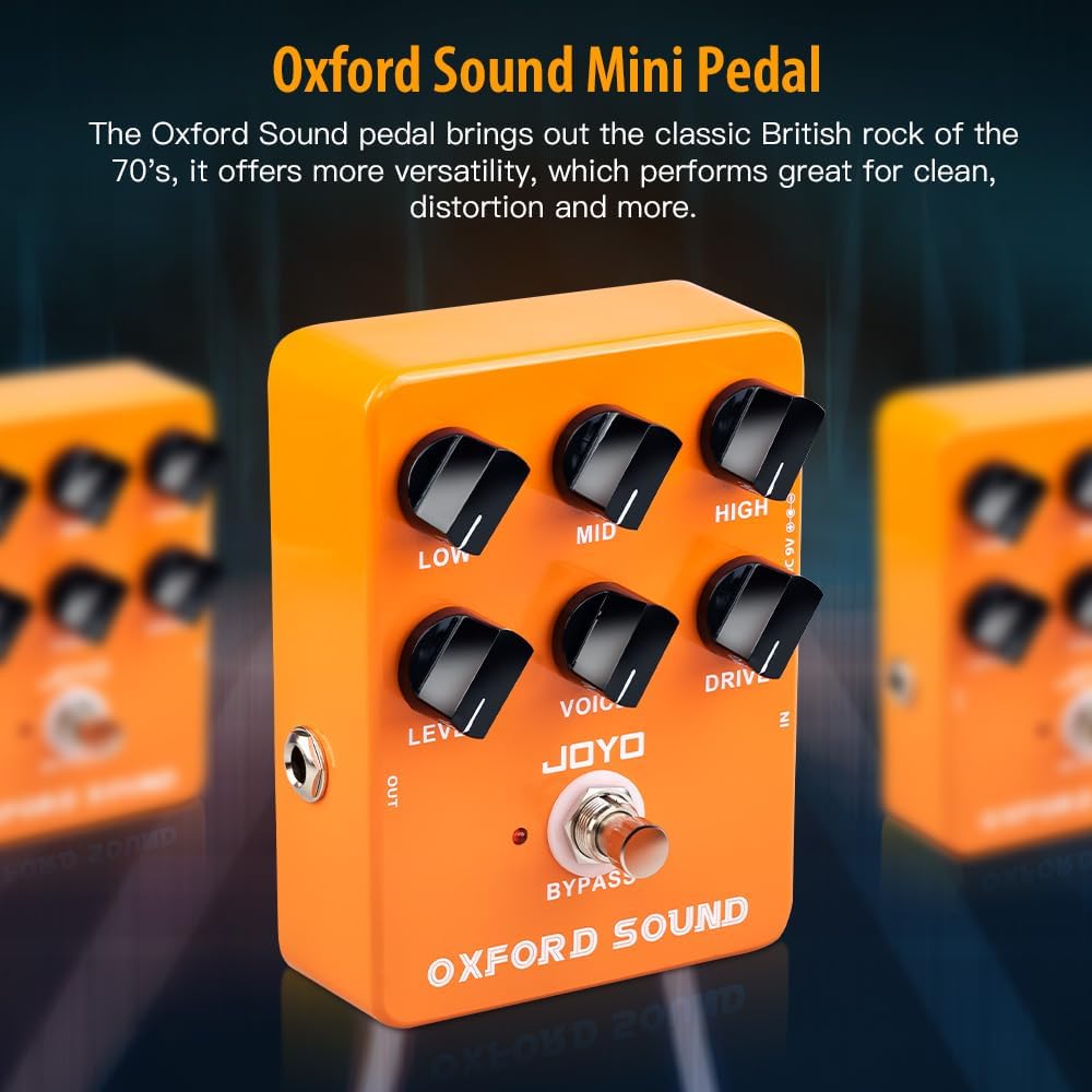 Detalle 2 de JOYO Oxford Sound JF-22 Overdrive Pedal with British Rock Amp Simulation