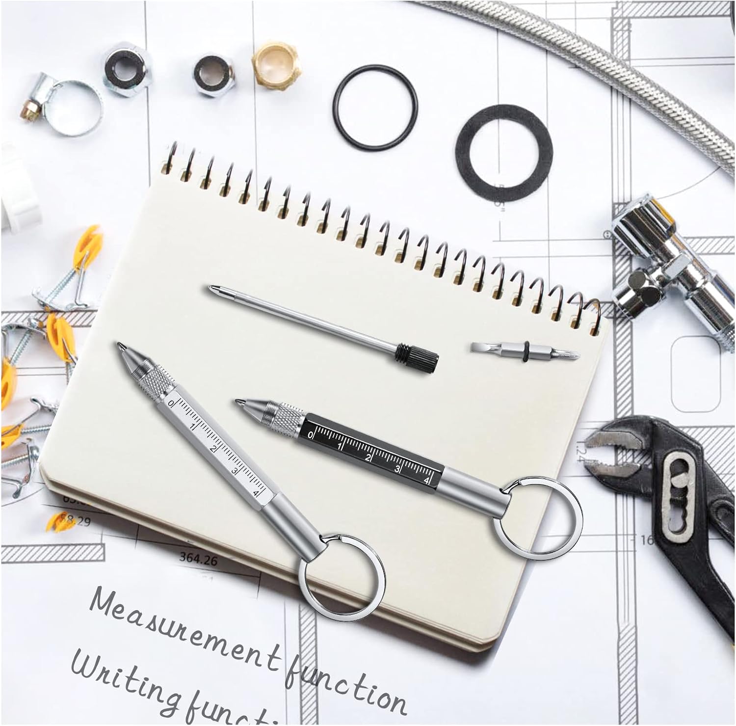 Thumbnail 6 de Vicloon Penna multiuso 6 in 1 (nero + argento): penna, stilo touchscreen e attrezzi in un solo gadget