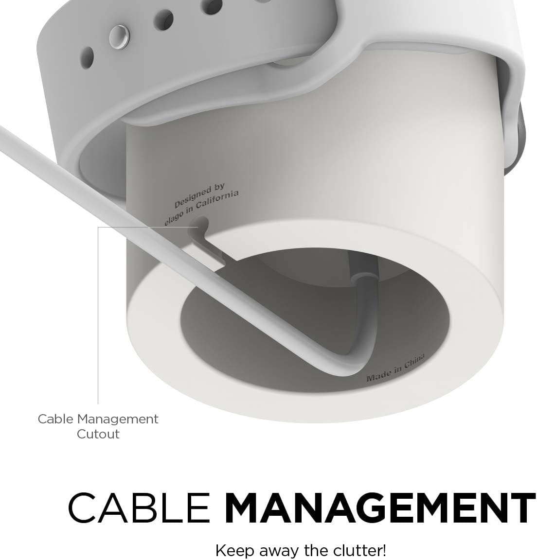 Thumbnail 3 de elago W2 Charger Stand for Apple Watch (Nightstand Mode) – White, 49/46/45/44/42/41/40/38mm – Cable not included