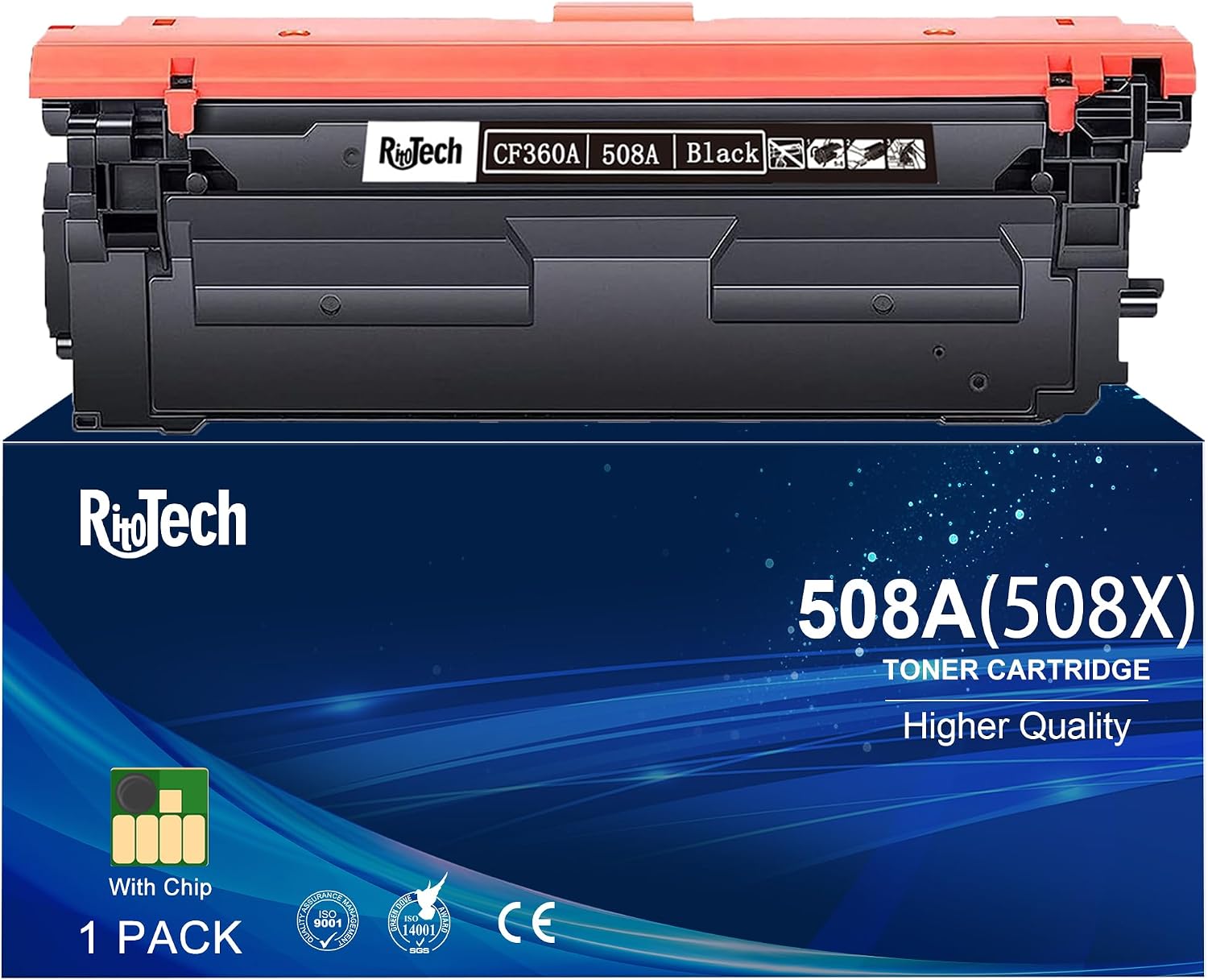 Detalle de RitoTech 508A Black Remanufactured Toner Cartridge with Smart Chip