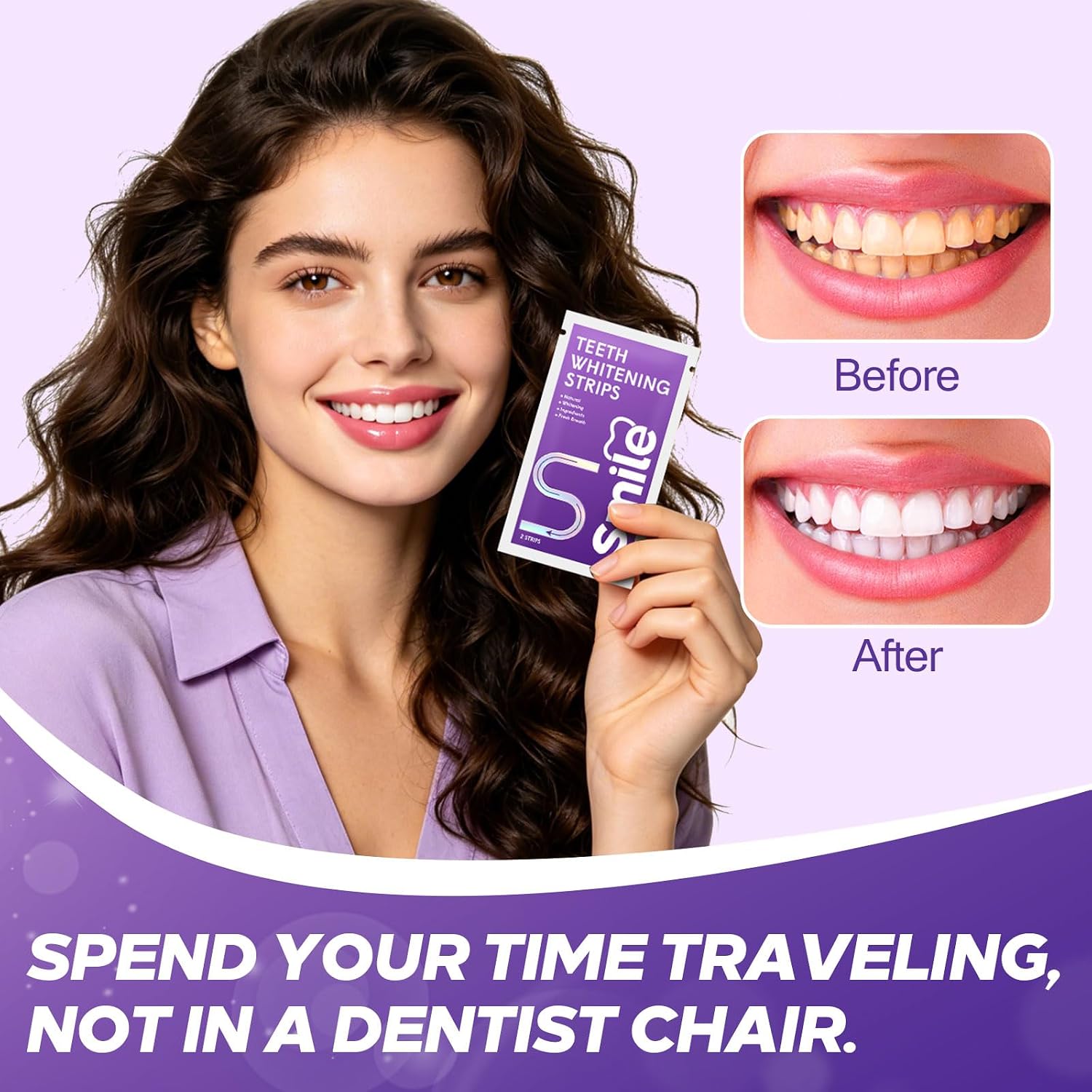 Detalle de Pdoo Teeth Whitening Strips, 20 Count