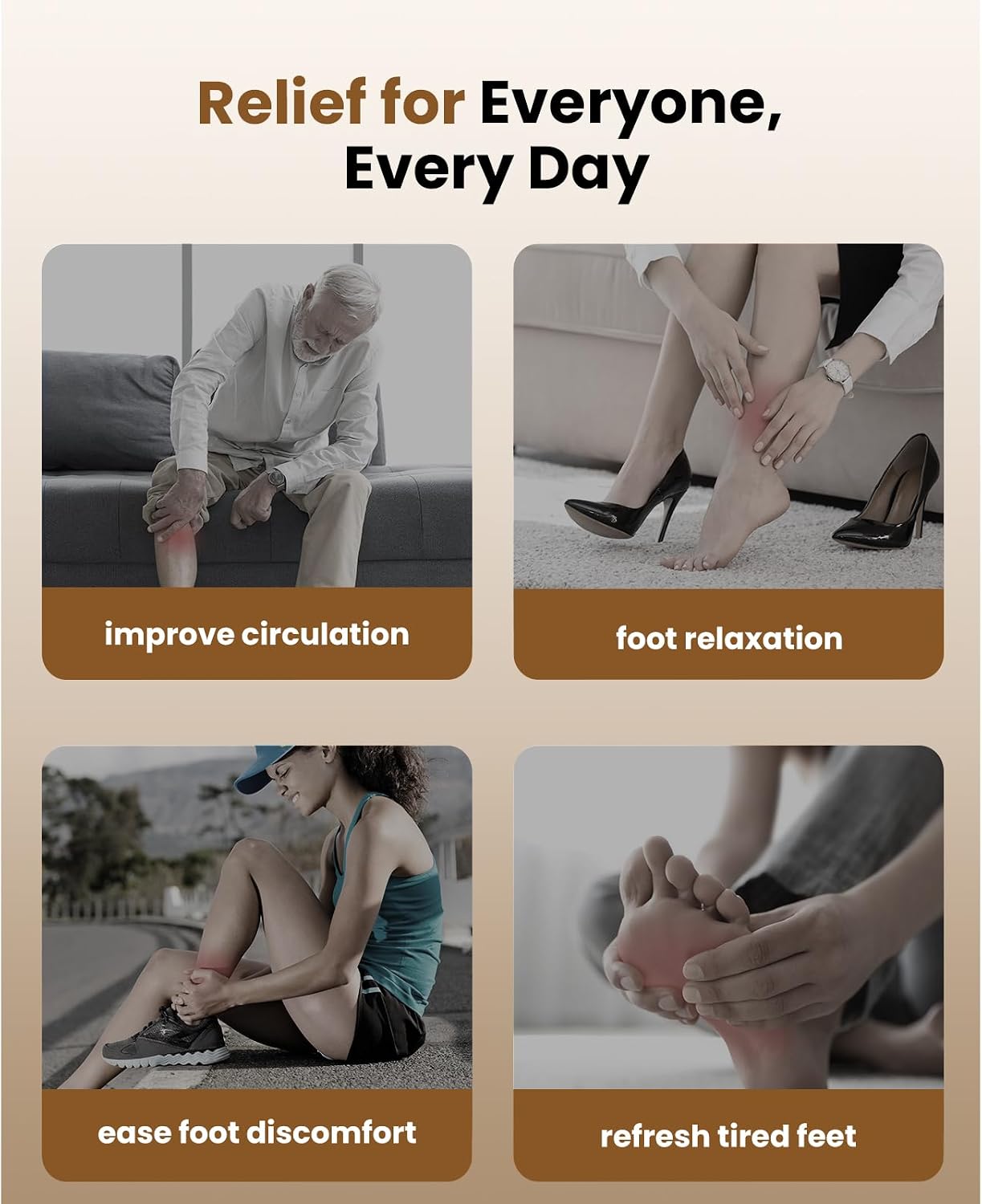 Detalle 2 de Bob and Brad Lite Foot Massager with Heat for Plantar Fasciitis