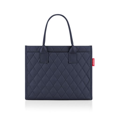 Detalle de reisenthel Daily Shopper Rhombus Midnight – Moderner, geradliniger Shopper für Alltag und Einkäufe