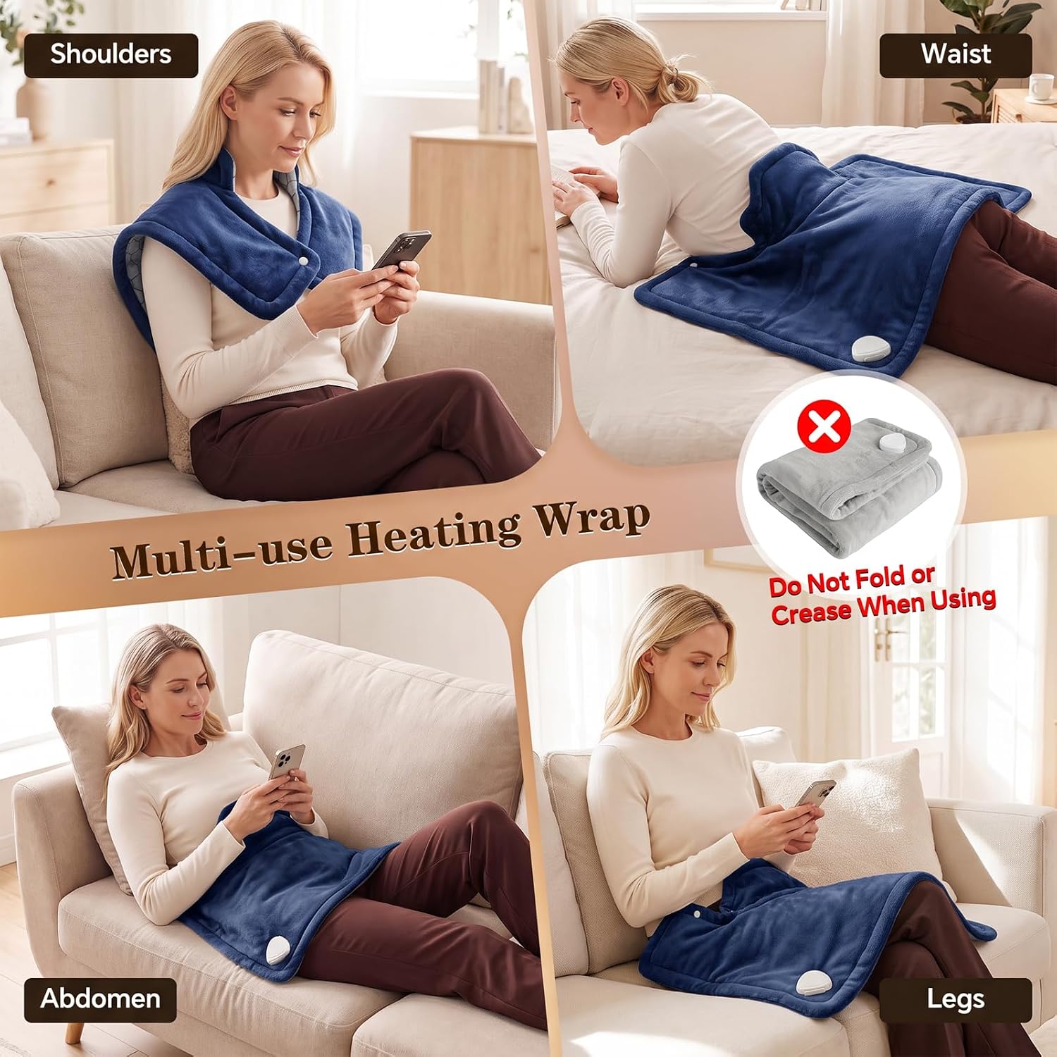 Detalle 1 de Electric Heating Pad, Dark Blue