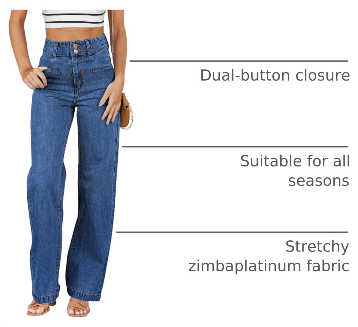Detalle 2 de Sidefeel Women's Jeans in Zimbaplatinum Fabric