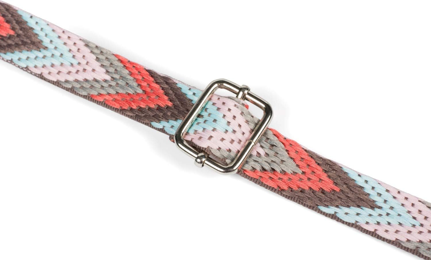 Detalle de styleBREAKER Tracolla della borsa stretta regolabile a zig-zag colorato — intercambiabile e unisex 02013023