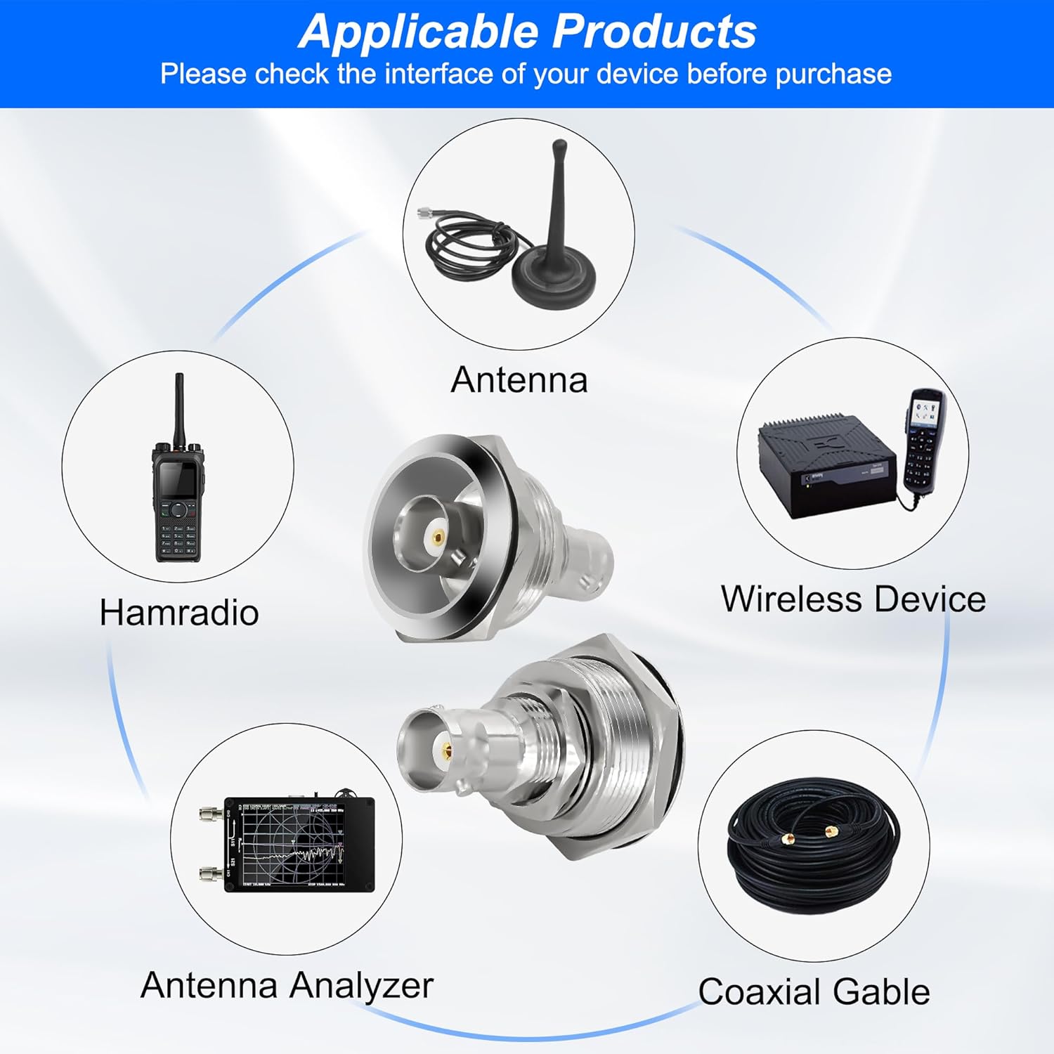 Thumbnail 6 de XMSJSIY BNC Female-to-Female Coupler 2pcs 📷