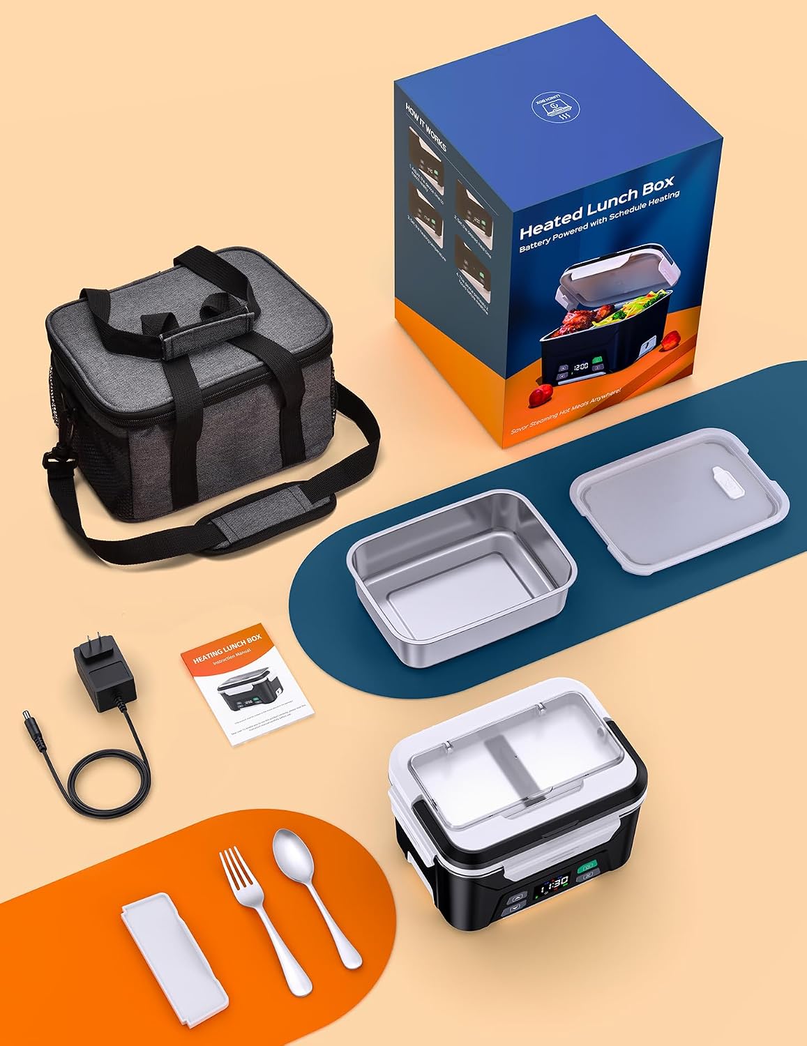 Thumbnail 4 de EAST OAK Cordless Heated Lunch Box, 5.5 Cups ⚡