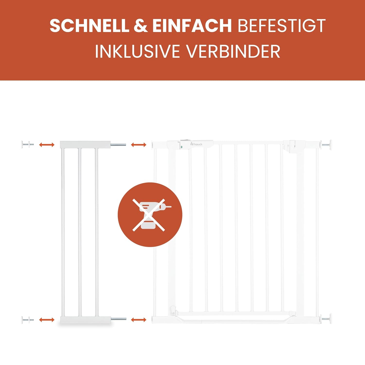 Detalle 2 de hauck 21 cm Verlängerung in Weiß – kompatibel mit Clear Step 2, Open N Stop 2 und weiteren Gittertypen