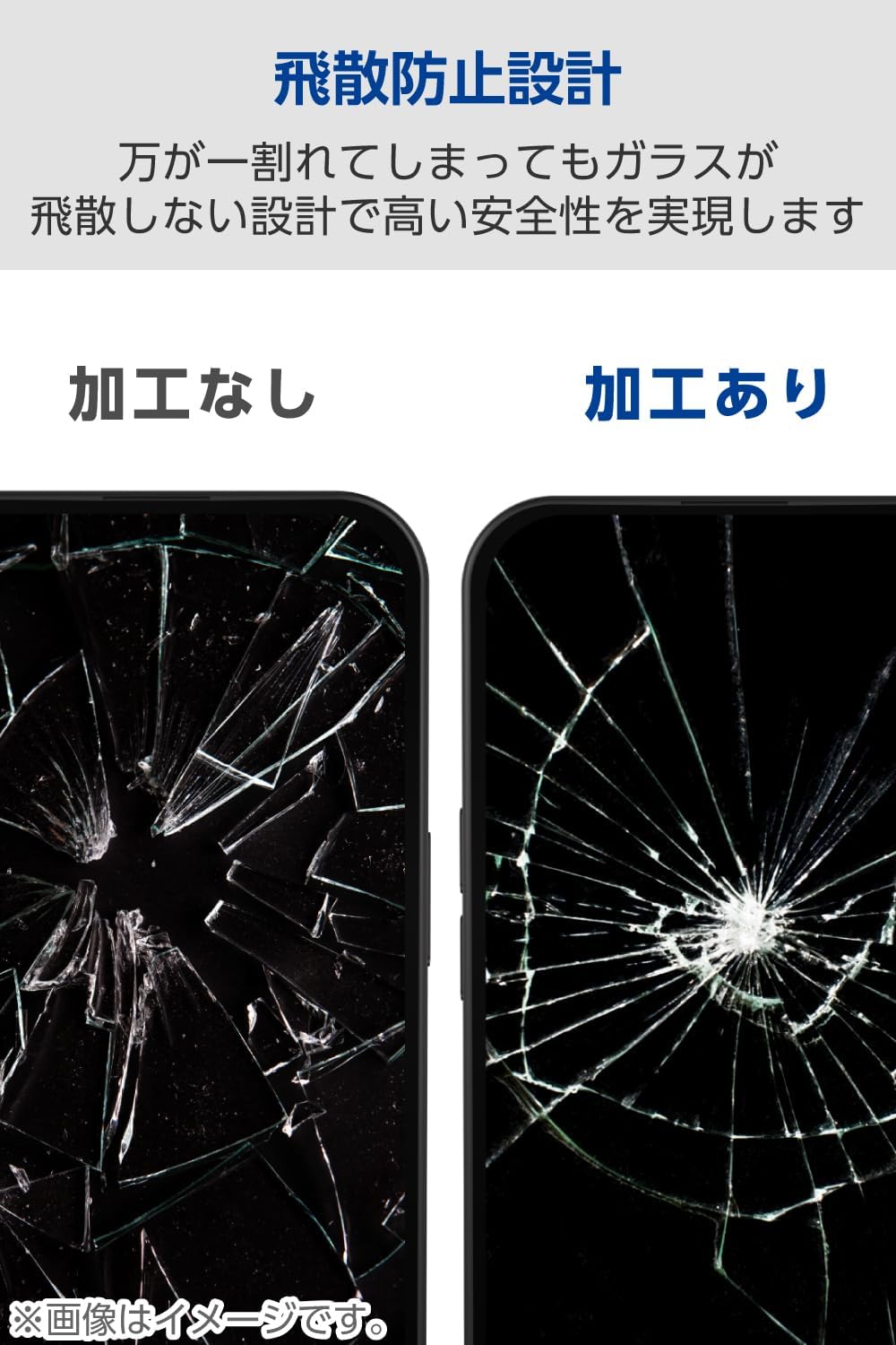 Thumbnail 4 de エレコム PMWA23AFLGDTW iPhone 16／15用ガラスフィルム 2枚入り・Dragontrail X・硬度10H