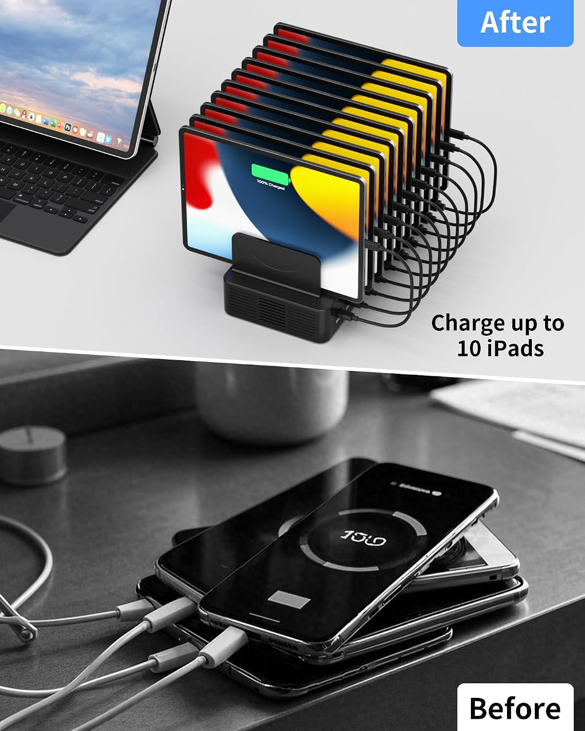 Thumbnail 5 de 100W 10-Port USB Charging Station