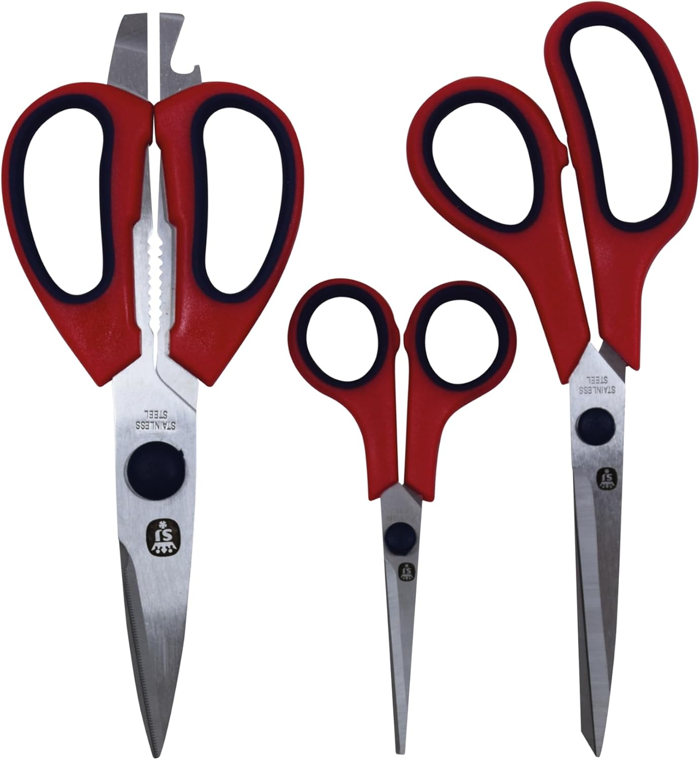 Detalle 2 de Spear & Jackson SCISSORS3PS – 3-teiliges Scheren-Set mit rostfreien Klingen und ergonomischen Griffen