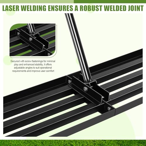 Thumbnail 4 de INCIKITI Lawn Leveling Rake (76 x 25 cm) — Robust iron lawn leveller with adjustable handle