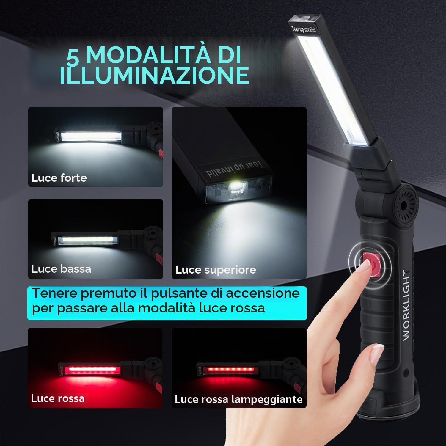 Detalle de Tolesum Torcia Ricaricabile 500mAh 🔦