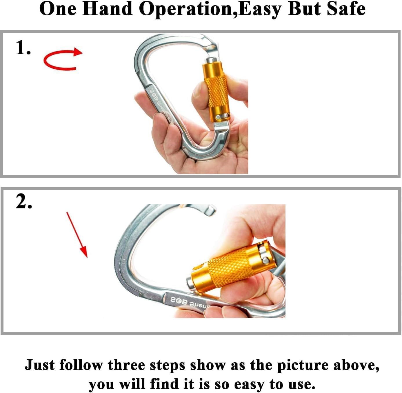 Thumbnail 2 de SOB moschettone arrampicata 7075 2 pezzi