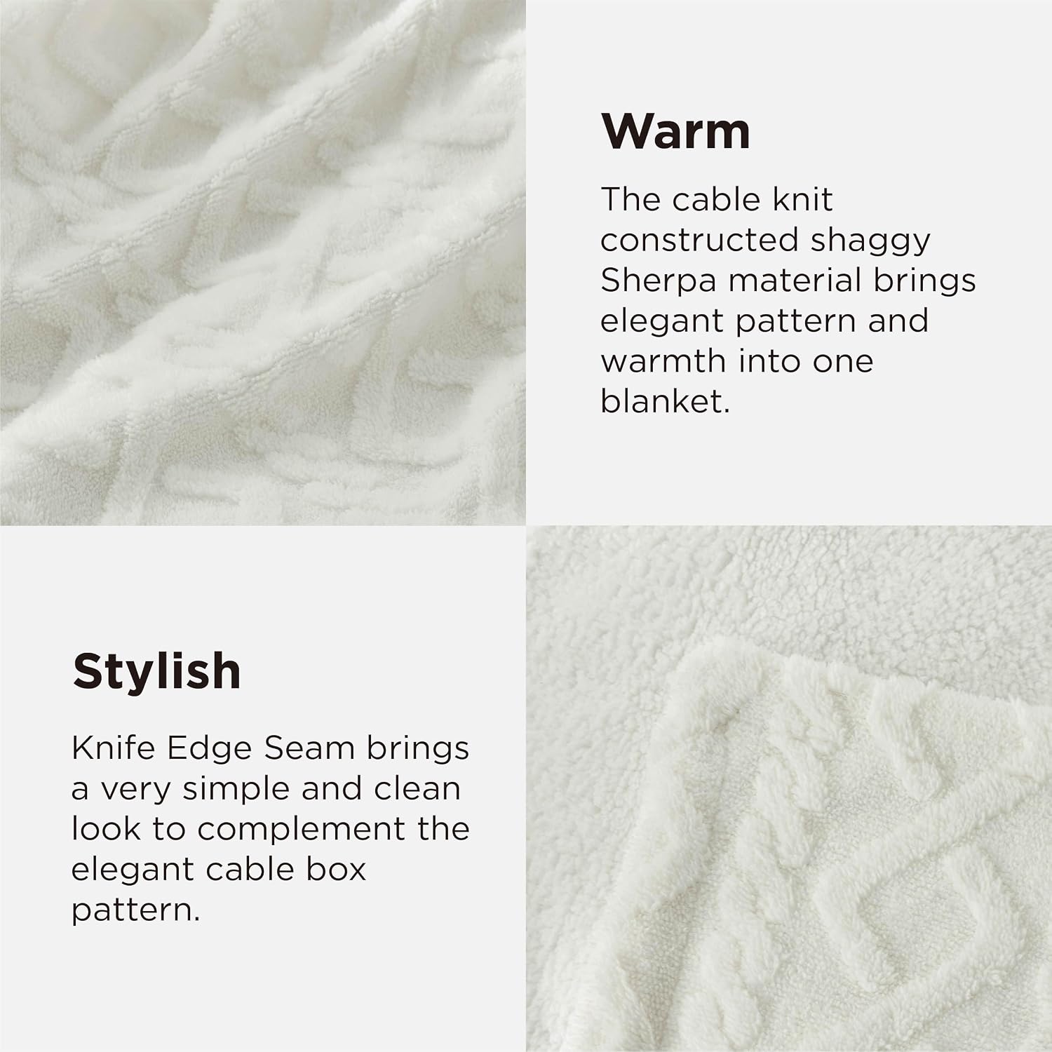 Detalle 2 de Bedsure Sherpa Blanket, Queen
