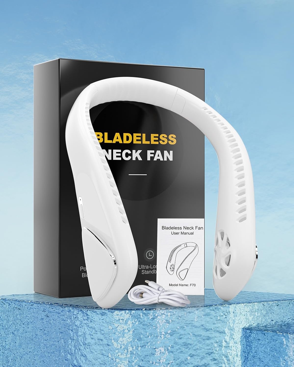 Thumbnail 6 de Jialexin Bladeless Personal Neck Fan (6000mAh) – Quiet, Hands-Free Cooling for Outdoor Life