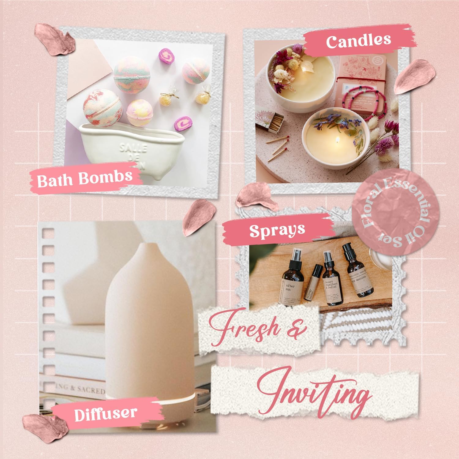 Thumbnail 5 de SALKING Floral Essential Oils Gift Set (Lavender, Rose, Cherry Blossom, Ylang Ylang, Gardenia, Chamomile)