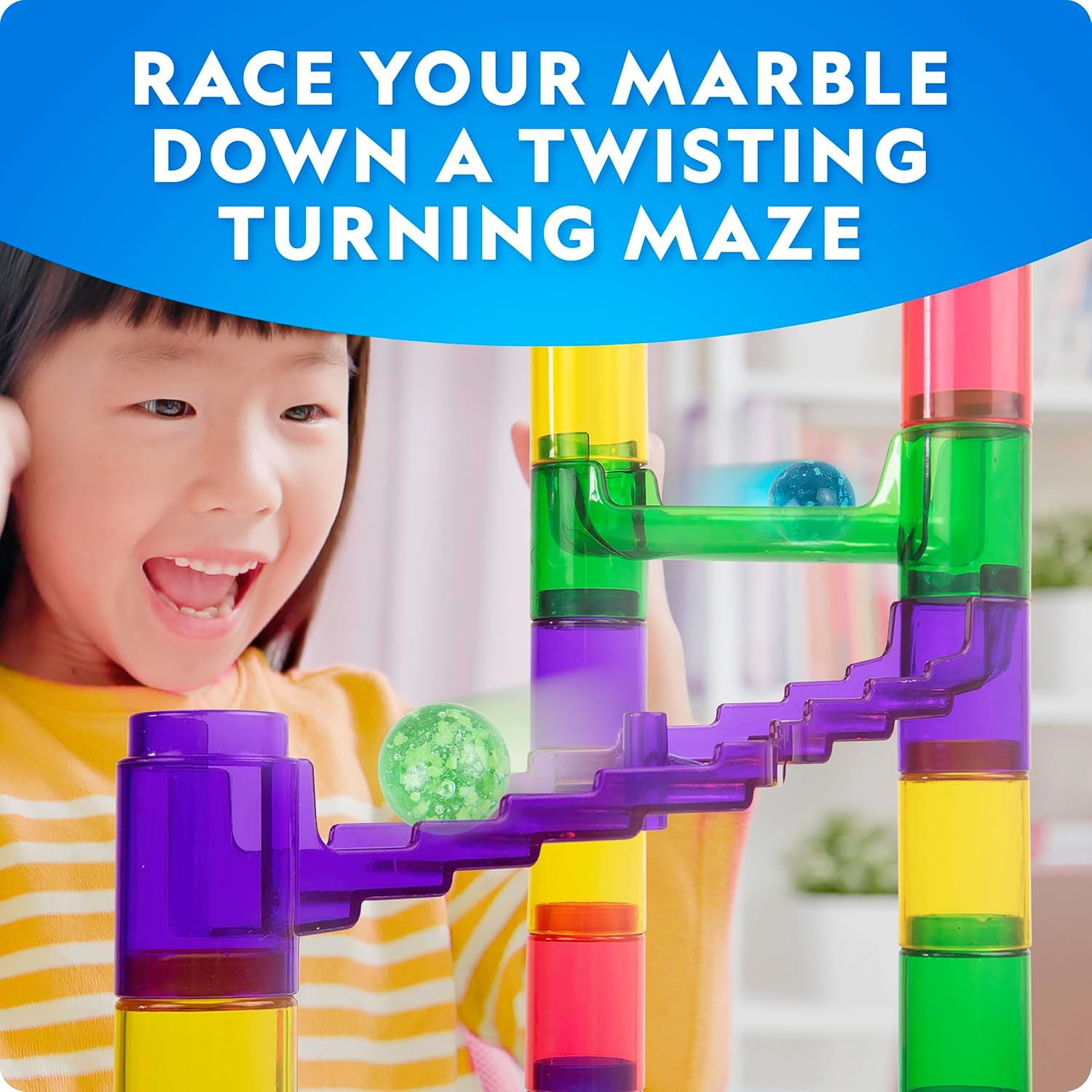 Thumbnail 4 de NATIONAL GEOGRAPHIC Glowing Marble Run – 80-Piece Construction Set