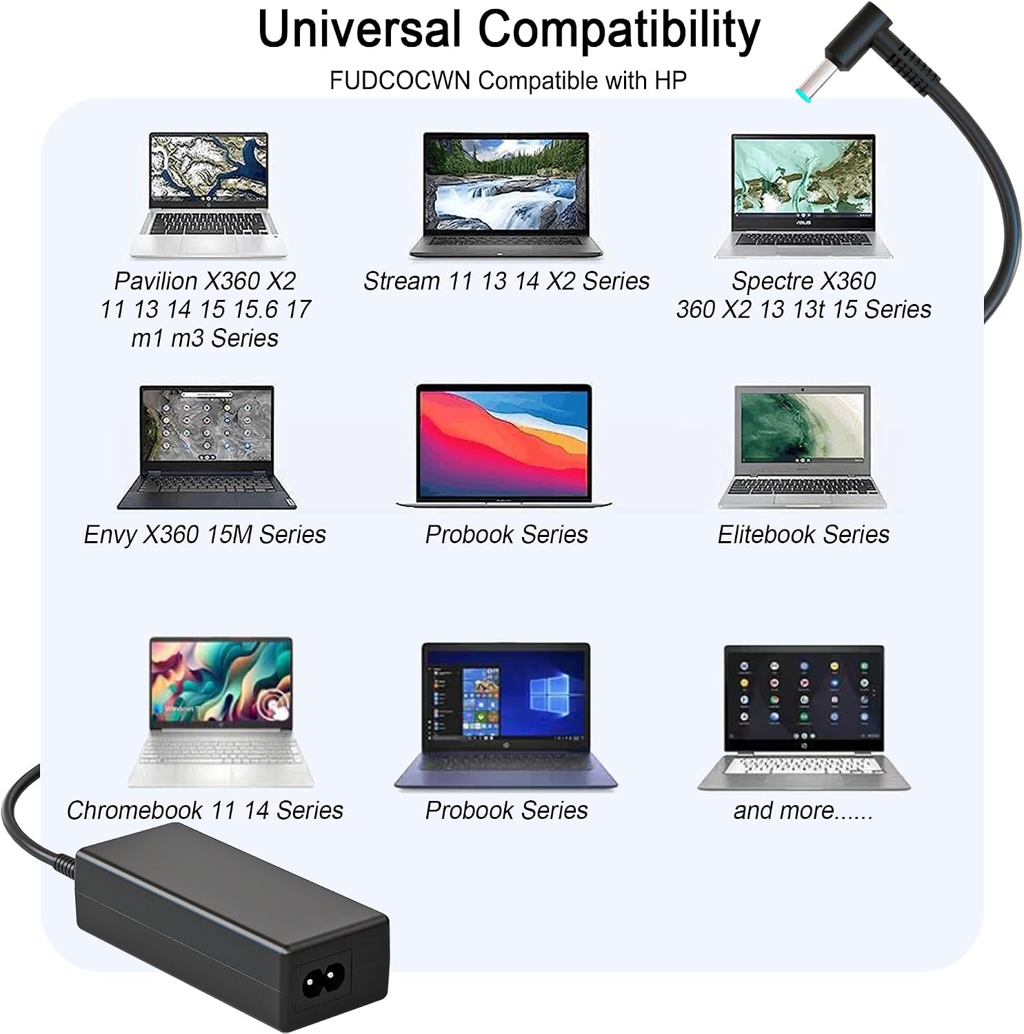 Detalle de FUDCOCWN 45W 19.5V 2.31A laptop charger