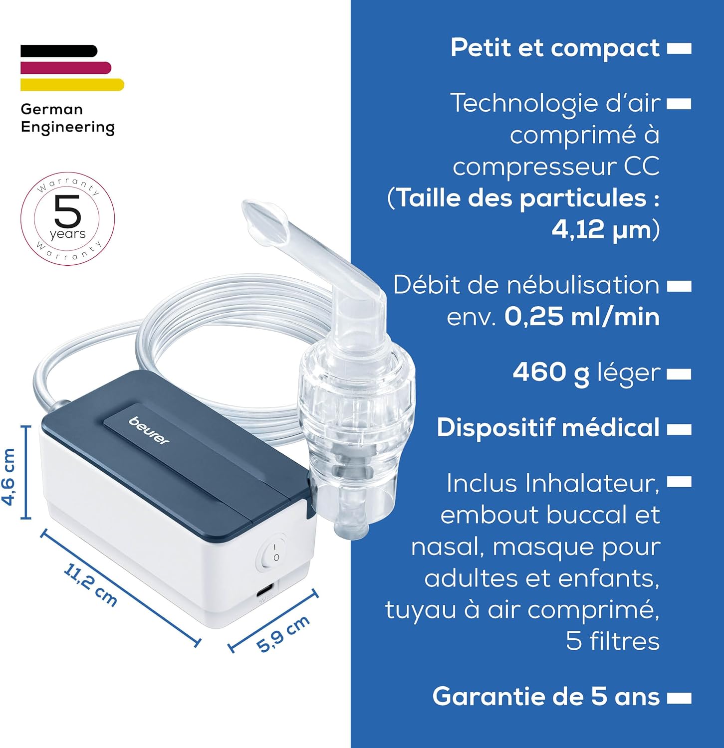 Thumbnail 5 de Beurer IH 15 inhalateur compact pour nébulisation