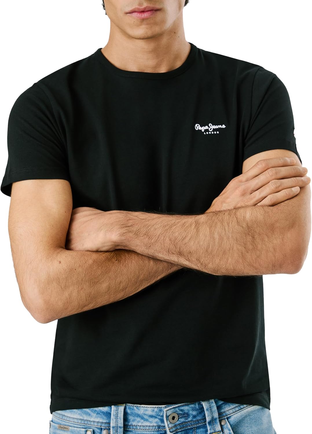 Detalle 2 de Pepe Jeans Original Basic 3 N Camisetas negro con manga larga (hombre)