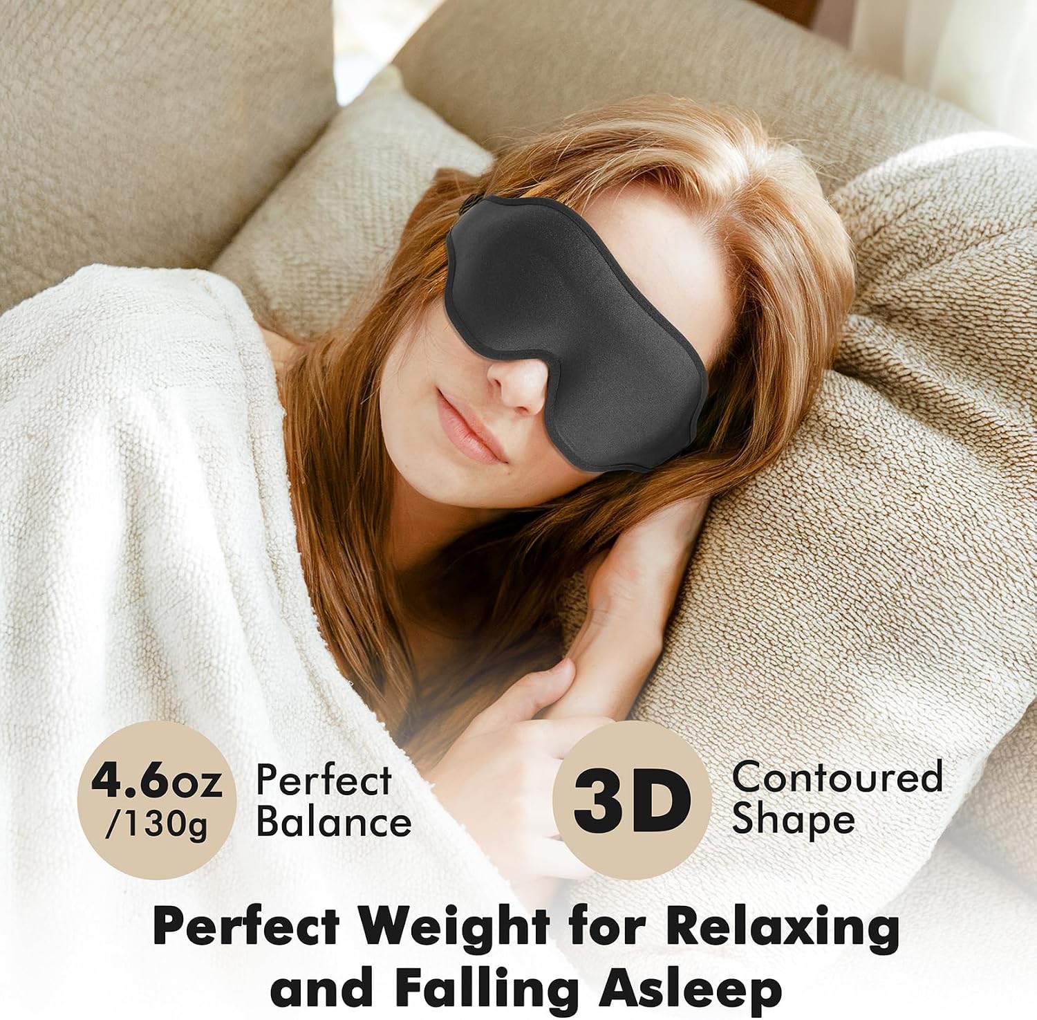 Thumbnail 1 de 3D Weighted Eye Mask, 4.6 oz