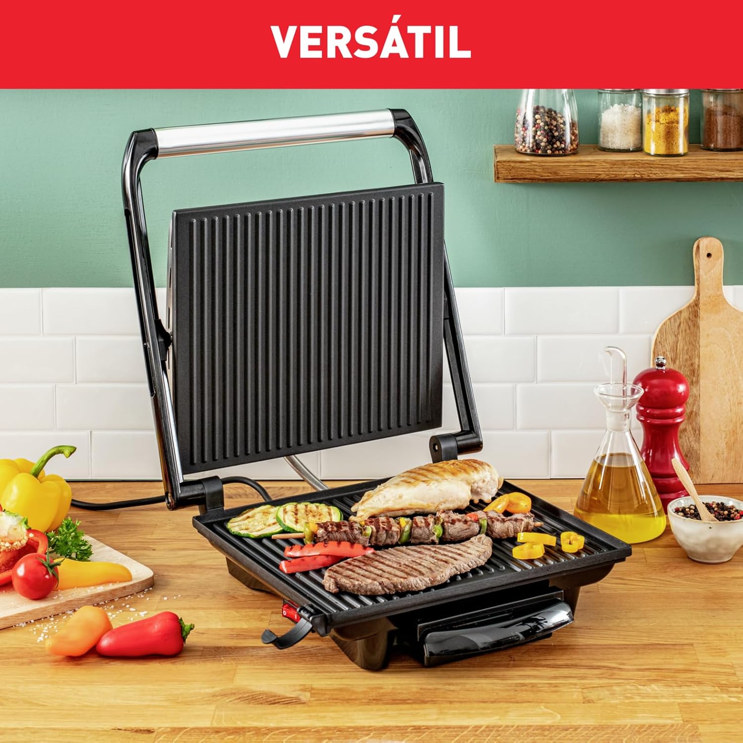 Thumbnail 2 de Tefal GC241D Grill 2000W: Placas antiadherentes y bandeja