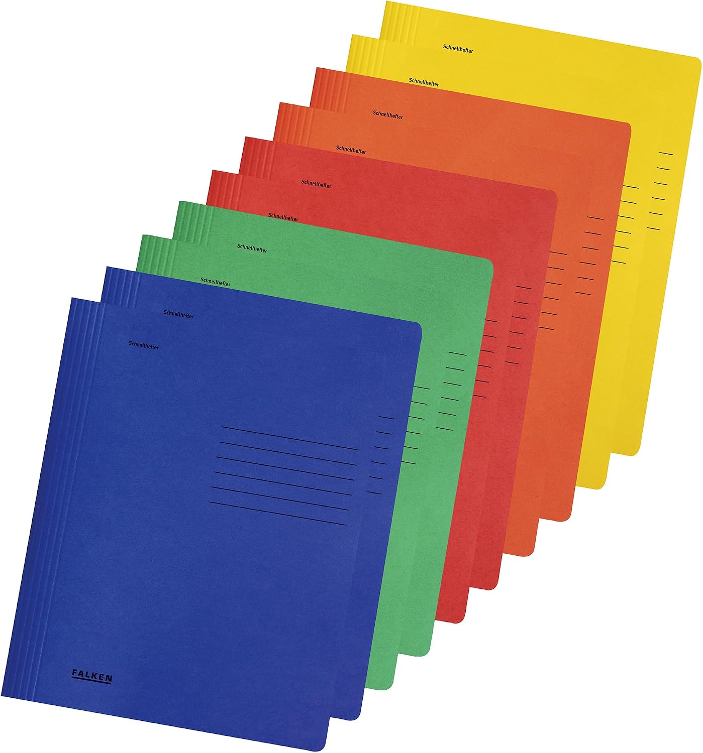 Detalle de Falken Cartelline in cartoncino riciclato – 10 pezzi assortiti (DIN A4, Blauer Engel)