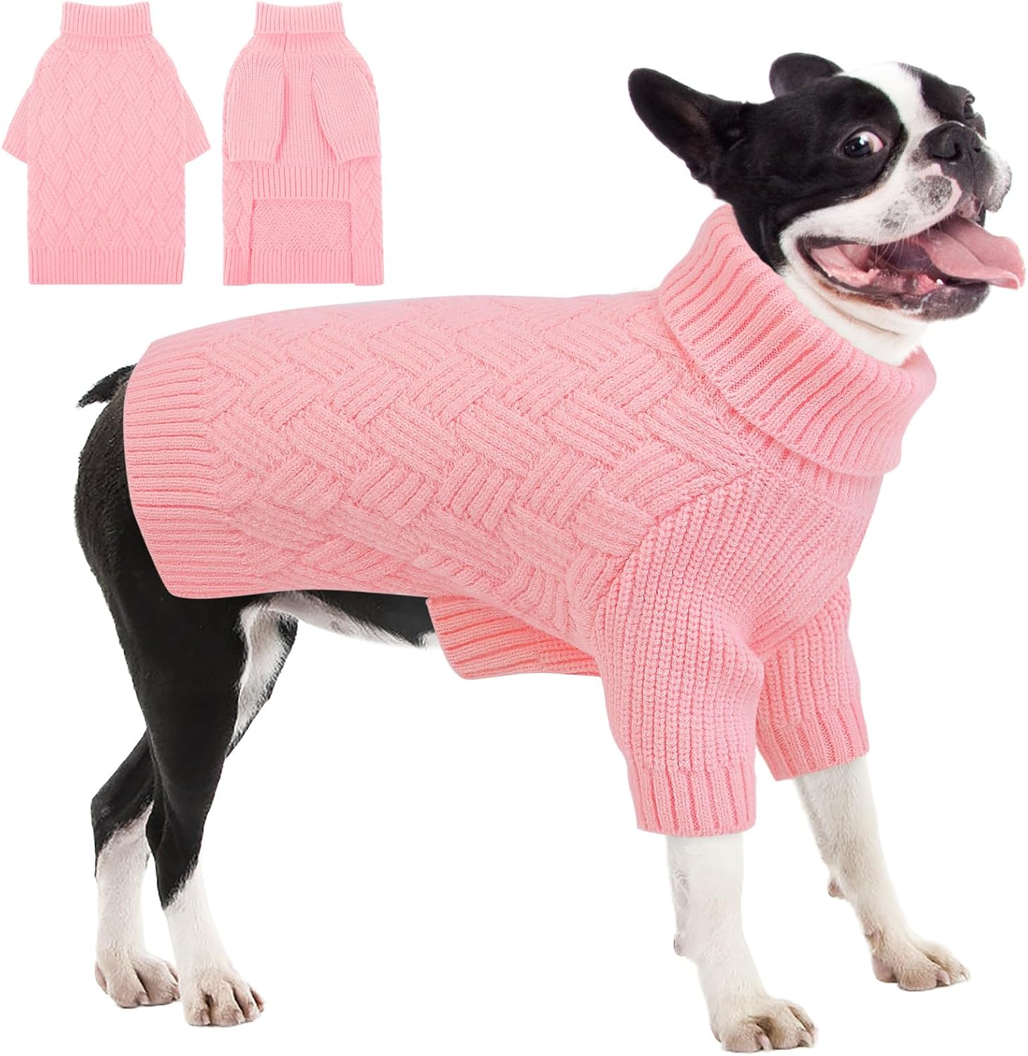Detalle de AOFITEE Hundepullover Rollkragen mit Beinen