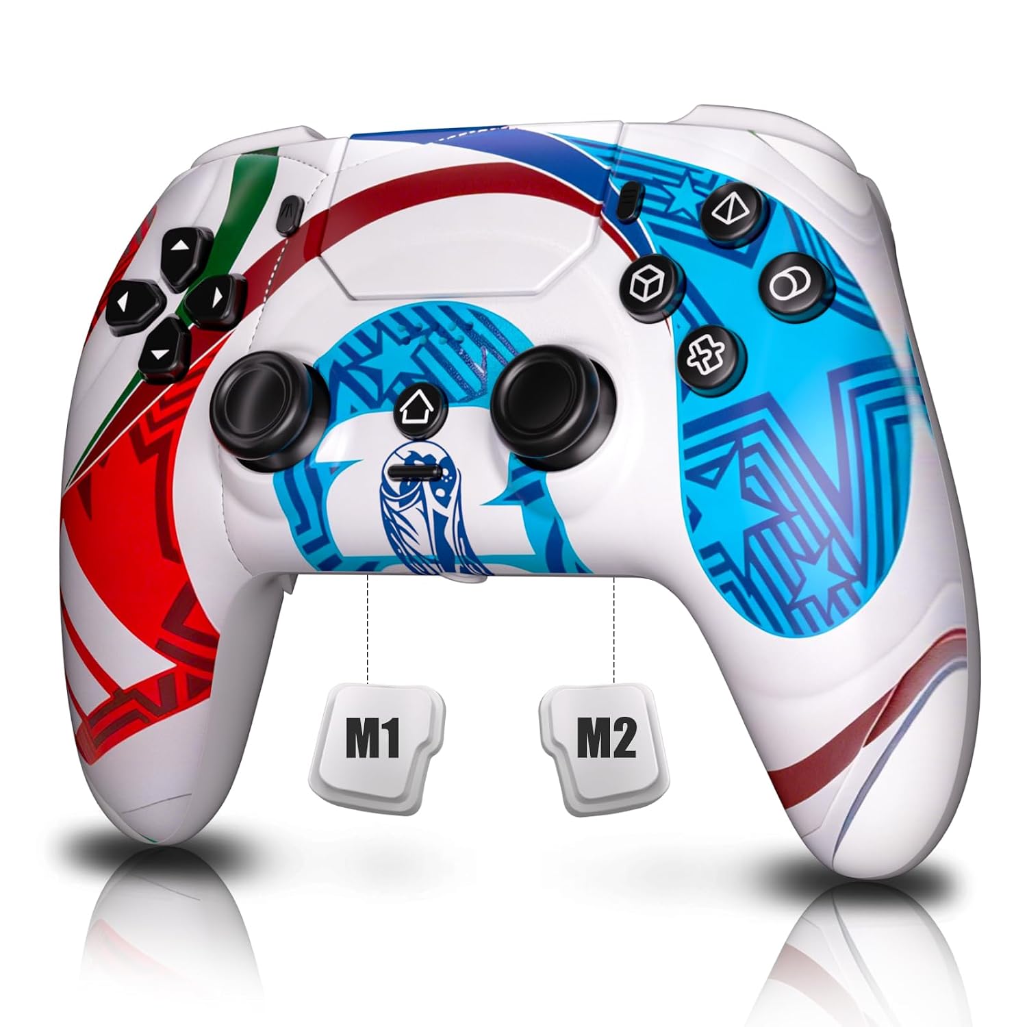 Detalle de YUYIU Wireless Controller P5 World for PS5, Hall Effect Sticks, 1500mAh Battery