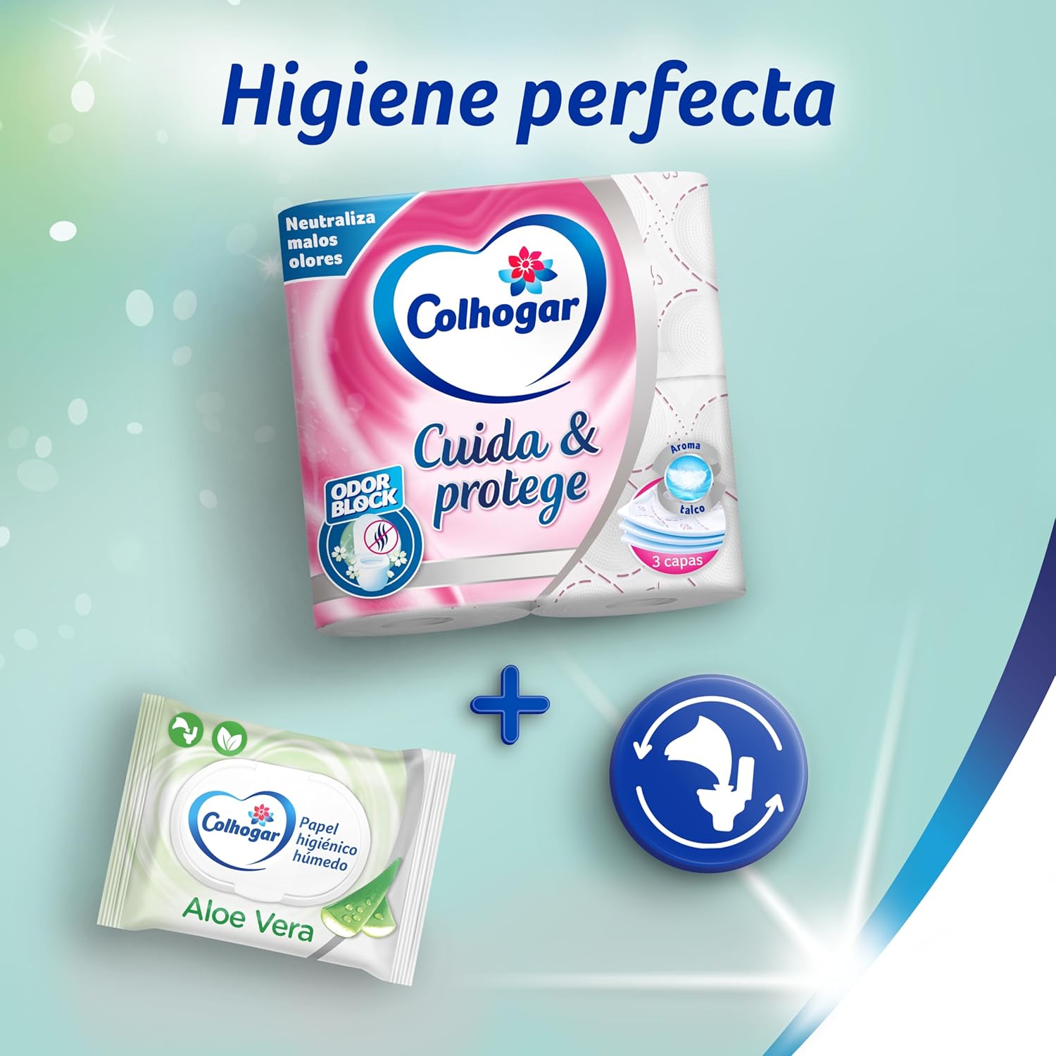 Detalle 2 de Colhogar Protect Cuida&Protege 42 Rollos Higiénico Suave 🧻