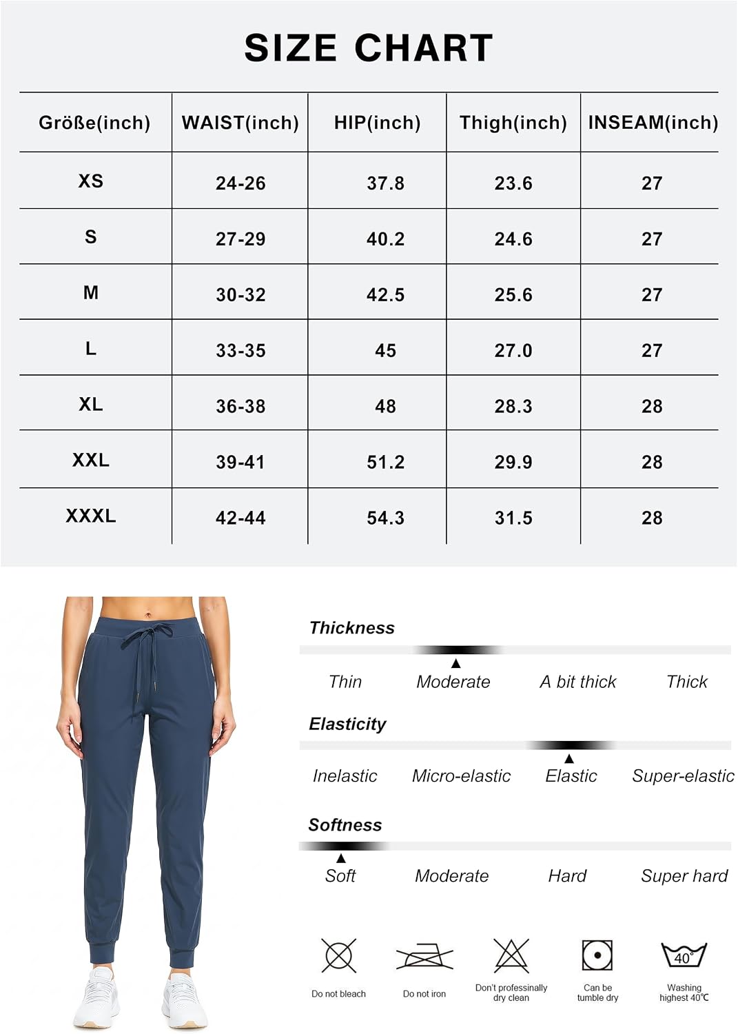 Thumbnail 4 de Comallan Pantaloni da jogging da donna – leggeri, traspiranti e versatili