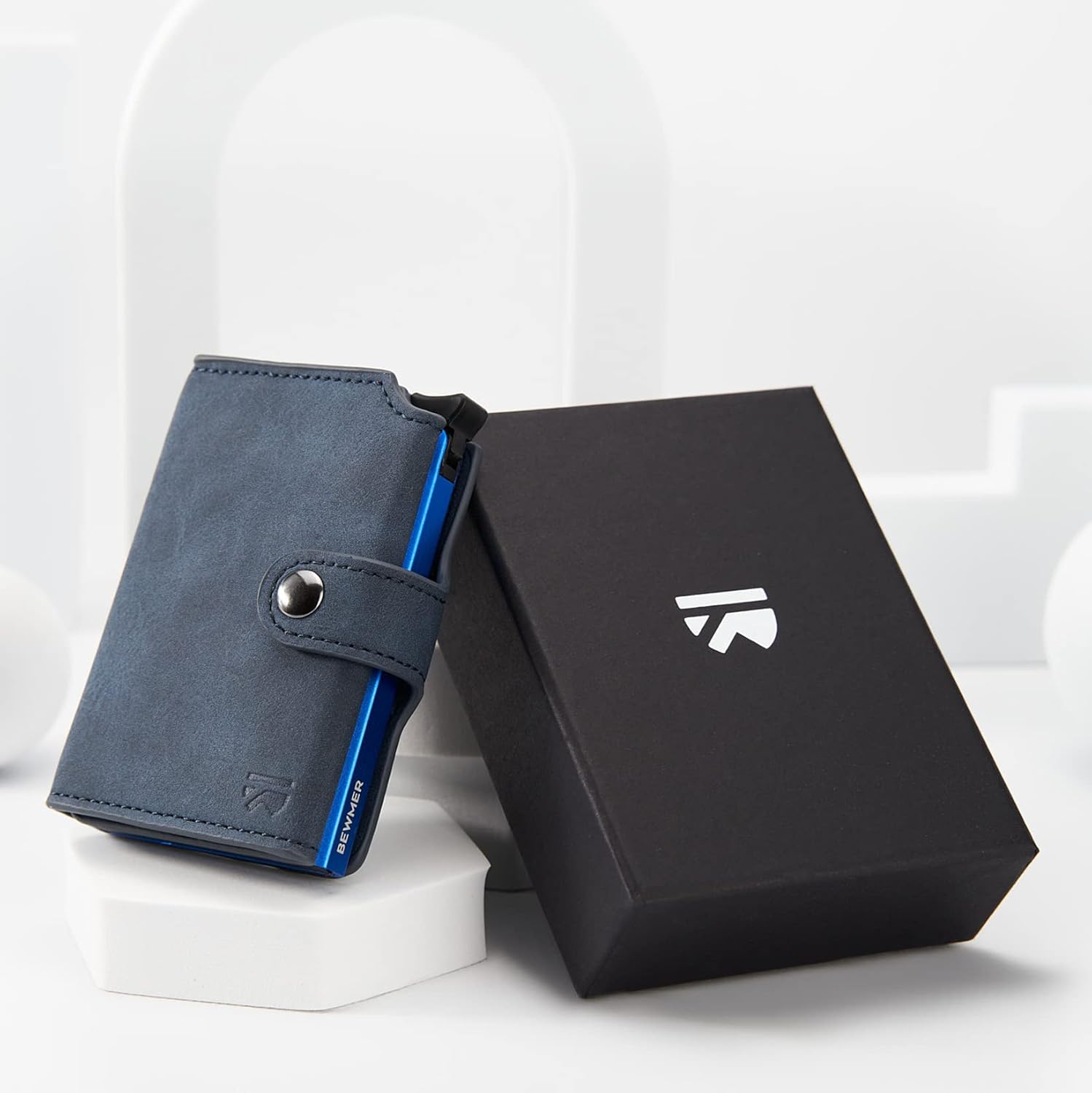Thumbnail 5 de BEWMER v2 Portafoglio Uomo Slim in Similpelle con Protezione RFID – Portacarte per 9 Tessere + Portamonete